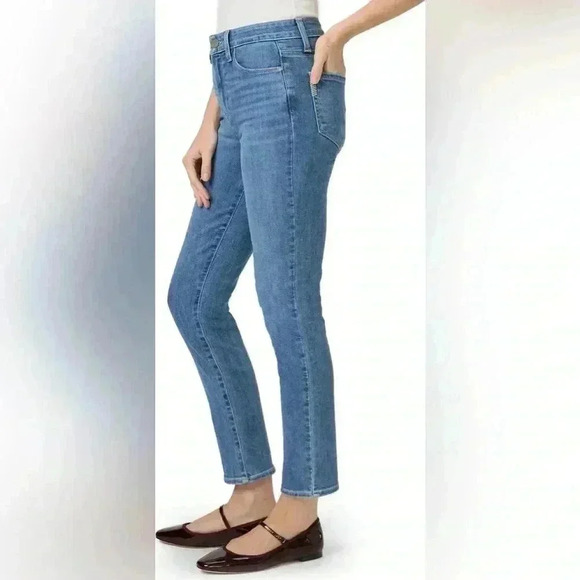 PAIGE Hoxton Slim CROP jeans high rise size 29 stretch ankle designer blue - Picture 3 of 13